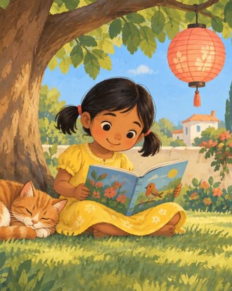 A page from a personalised storybook
